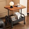 Mesa de Centro, Mesa Lateral para Sofá de Sala de Estar, Carrito de Almacenamiento Creativo, Mesa de Té Móvil con Ruedas, Estante de Almacenamiento para Dormitorio del Hogar, Mesa Pequeña