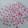 Gemas para decoración de uñas de zirconia cúbica color rojo rosa, formas variadas, diseños deslumbrantes y únicos, accesorios para decoración de uñas DIY