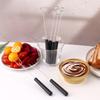 Garfo para Fondue de Queijo Chocolate Aço Inoxidável Conjunto de 6 Peças Cabo de Plástico Colher para Molho Garfo Colher de Chocolate terno