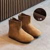 Sapatos Infantis, Botas Infantis Estilo Outono, Botas Curtas Femininas Estilo Britânico Modernas e Versáteis, Botas Individuais Femininas Estilo Coreano, Botas de Couro de Princesa