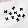Mini Laços Acessórios para Nail Art Gelatina Três-Dimensional Pequenos Laços Flutuantes Laço Transparente de Gelo Adesivos de Strass para Unhas Unhas Usáveis