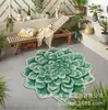 Alfombra Floral de Forma Irregular Transfronteriza para Sala de Estar y Dormitorio, Felpudo Resistente al Frío y a las Manchas, Alfombrilla para Mesa de Café en Casa, Alfombrilla para Mesita de Noche de Sofá