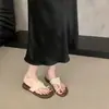 Encuentro de Primera Temporada Sandalias Planas Mínimalistas de Lino Estilo Francés para Mujer, Nuevo Versátil Casual para Playa 2026