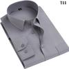 Camisas masculinas de meia-idade para primavera papai folgadas fabricantes em nome da camisa de manga comprida listrada para homens de meia-idade atacado