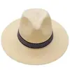 Sombrero de paja casual de ala ancha transpirable para exteriores, sombrero de pesca con protección solar para personas de mediana edad y mayores en verano, sombrero de paja de trabajo para trabajadores migrantes