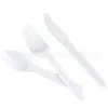 Juego de cubiertos de plástico grueso desechable, incluye tenedores, cucharas, cucharas soperas, cucharas para arroz y tenedores para pasta, grado alimenticio, para llevar, directo del fabricante