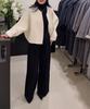 241063 Da Ai Mei Yi Yuan Outono 2026 Novo Casaco de Corte Amplo de Alta Qualidade para Mulheres Petite Calça Reta Fashion