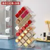 Caixa de Armazenamento de Batom Transparente de Acrílico em Formato de Losango Organizador de Cosméticos Empilhável de Várias Camadas Suporte de Armazenamento para Mesa