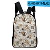 2022 Amazon Transfronterizo Nuevo Producto Texto Café Bolsa 3D Periférico Mochila 3D Tela Oxford Mochila 3D