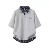 Camisa Polo de Peso Pesado Verano para Hombre Manga Corta Camiseta Simple Holgada Versátil de Moda Marca Cuello Solapa Media Manga Camiseta de Estudiante