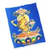 Thangka Personalizado Pintado à Mão com Areia Grossa Dourada Oito Protetores Originais Thangka Empilhado com Areia Grossa Vermelha Pingente de Coração