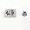 Ralo de chão anti-odor em aço inoxidável espessado, design ondulado de 6 mm para banheiro, varanda, máquina de lavar e esgoto, ralo de chão à prova de insetos