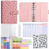 Cuaderno de contabilidad A6 de hojas sueltas superventas transfronterizo con diseño completo en relieve, agenda de color macarrón, planificador de presupuesto de efectivo de alto valor estético