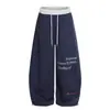 Pantalones deportivos versátiles de moda estilo americano, de peso pesado, con dobladillo curvo, para hombres y mujeres, nuevos pantalones largos casuales rectos holgados de pierna ancha para primavera y otoño