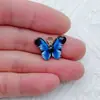 Ventas Calientes Transfronterizas Colgante de Aleación con Goteo de Aceite Estampado Colorido de Dibujos Animados de Mariposa Colgante DIY Pulsera Collar Accesorios de Joyería