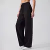 Pantalones de Yoga Juyitang de Cintura Alta con Cordón, Pierna Ancha, para Mujer, Sueltos y Adelgazantes, con Bolsillos Laterales