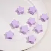 Contas Acrílicas Creme com Furo Grande Estrela de Cinco Pontas Flor de Ameixa Coração Contas Feitas à Mão DIY Caseiro Corrente para Celular Chaveiro Joias