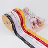 Cinta de Embalaje para Regalos al por Mayor, Cinta Decorativa para Pasteles de Repostería, Rollo de Cinta con Letras en Inglés, Cinta de Flores para Bodas