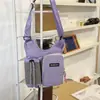 Bolso bandolera de diseño unisex estilo coreano, bolso de hombro casual vintage multicolor con múltiples bolsillos, bolso para teléfono de viajero
