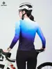 Xintown Phantom Competição Lã Top Longo Roupa de Ciclismo Feminina Quente Bicicleta de Estrada Bicicleta Primavera Outono Inverno Modelo Feminino