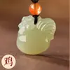 Pingente de Jade Hetian Natural do Ano do Cavalo do Zodíaco Chinês para Nascidos no Ano do Cavalo, Item de Presente em Joia