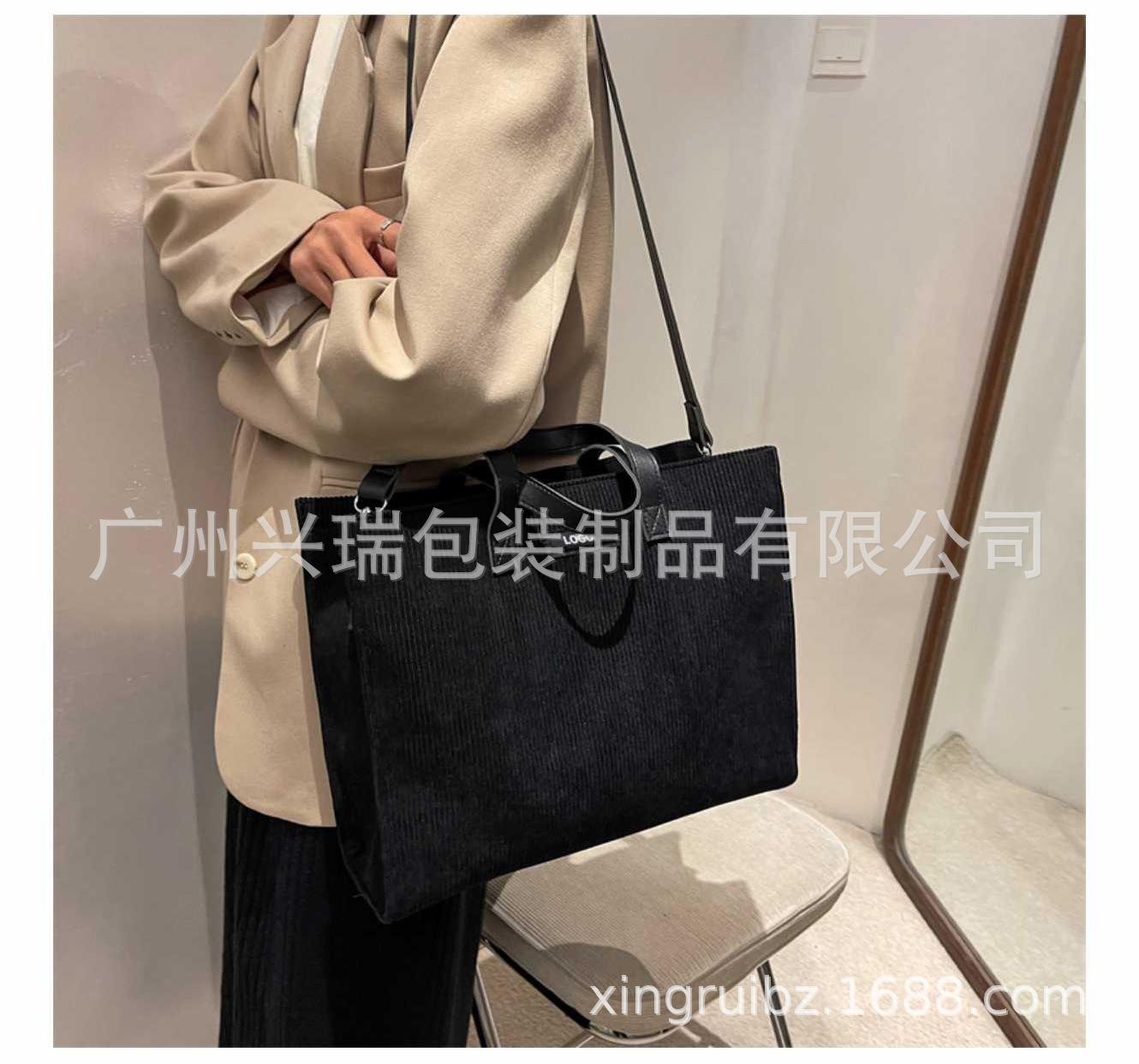 新款简约条绒手提通勤托特单肩包_09.jpg