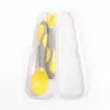 Set de Tenedor y Cuchara Flexible para Bebé y Niño Pequeño Rojo Amarillo Azul YQ1014