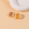 Pendientes de resina con parche redondo y purpurina, con diseño de estrella brillante, viento, río y ondas, accesorios para el cabello para mujer, accesorios de bricolaje al por mayor
