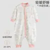 Saco de dormir para bebé estilo primavera, mameluco de algodón puro para bebé, ropa de casa para niños y niñas, colcha anti-patadas, pijama de cuatro estaciones para niños