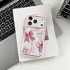 Funda Magnética para Teléfono con Lazo Macaron Adecuada para Apple 17PROMAX Moderna 16 Acrílico 13/14/7/8
