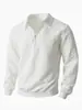 Sudadera Pulóver de Medio Cierre de Nuevo Estilo Europeo y Americano con Cuello Camisero, Ropa Casual para Hombre, Directo de Fábrica