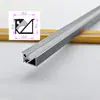 Canaleta de luz luminosa empotrada de 45 grados oblicua instalación oculta estante de iluminación oblicua tira de luz canaleta de aluminio luz lineal canaleta de luz oblicua ranura para clip ninguna
