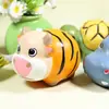 Yiming Xianyuan Hipopótamo de Madera Pintado a Mano Tortuga Animales Adornos Decoración del Hogar Festivo Regalos Creativos