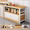 Estante multifuncional de cocina, gabinete de piso, mesa de corte, banco de trabajo, gabinete de almacenamiento para microondas multicapa, gabinete lateral estrecho