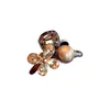 Cor de chá Maillard flor strass pérola mini presilha de garra pequena presilha de tubarão franja de menina cabelo fino acessórios para cabelo atacado