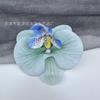Cabeça única 3D Phalaenopsis Simulação Estilo Europeu Borboleta Flor Grampo de Cabelo Grampo de Cabelo Acessórios para o Cabelo DIY Cocar Clipe de Pato Clipe Lateral