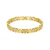 Pulsera Magnética de Venta Caliente Transfronteriza para Hombres y Mujeres, Trébol de Cuatro Hojas Desmontable con Pedrería, Patrón de Dragón, Pulsera Magnética de Energía Cruzada