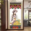 Tela Colgante Decoración de Casa de Huéspedes de Xizang Pintura de Tela Colgante de Pared de Fondo para Sala de Estar de Xizang Estilo Étnico Tapiz con Borlas para Sala de Té Tapiz Tapiz