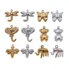 Accesorios de Joyería de Acero Inoxidable Elefante Mariposa Osito Colgante Transfronterizo Hecho a Mano DIY Pulsera Collar Pendientes Colgante Pequeño