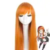 [Xi Xi] Notícia estranha de Deus feminino 5 Persona 5 zuocang cosplay folha dupla laranja cabelo liso longo