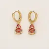 Pendientes de Calabaza Roja Estilo Chino Fu Lu Pendientes Festivos Auspiciosos Pendientes de Moda de Gama Alta Elegantes Elegantes