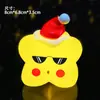 Decoração de bolo de Natal Lâmpada a óleo pequena portátil LED Luz noturna de Natal Mesa de sobremesas Adorno Adereços luminosos