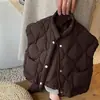 Ropa infantil coreana, chalecos de otoño e invierno para niños y niñas, acolchados y cálidos, chalecos exteriores elegantes y sencillos para bebés