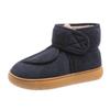 Zapatillas de Algodón Gruesas de Invierno con Talón de Bolsa Calentador de Pies Zapatos Calientes Suela Gruesa Forradas de Felpa Estilo Nuevo Personas de Mediana Edad y Mayores Zapatos de Borrego Zapatos de Algodón para Madre