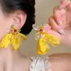 Aretes de Flores Estilo Hada para Mujer, Aretes de Diamantes de Alta Gama con Montura de Racimo, Diseño de Nicho, Exquisitos Aretes con Borlas