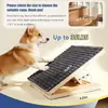 Escaleras de Madera para Mascotas para Trepar, Transfronterizas, para Gatos y Perros Pequeños, Escalera Auxiliar Plegable de Madera Maciza con Almohadillas para Patas para Perros Pequeños y Medianos