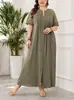 Colección especial de liquidación: Vestidos y batas largas de talla grande, holgados, adelgazantes y elegantes
