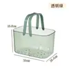 Cesta de Baño Transparente Portátil Estilo Ins, Cesta de Almacenamiento para Baño y Artículos de Tocador de Estudiante
