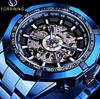 Reloj mecánico automático informal dorado suizo Forsining 340 para hombre.