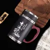 Taza termo Yixing salud arena púrpura interior taza con asa para té hombres de mediana edad oficina regalos de empresa fabricantes venta al por mayor